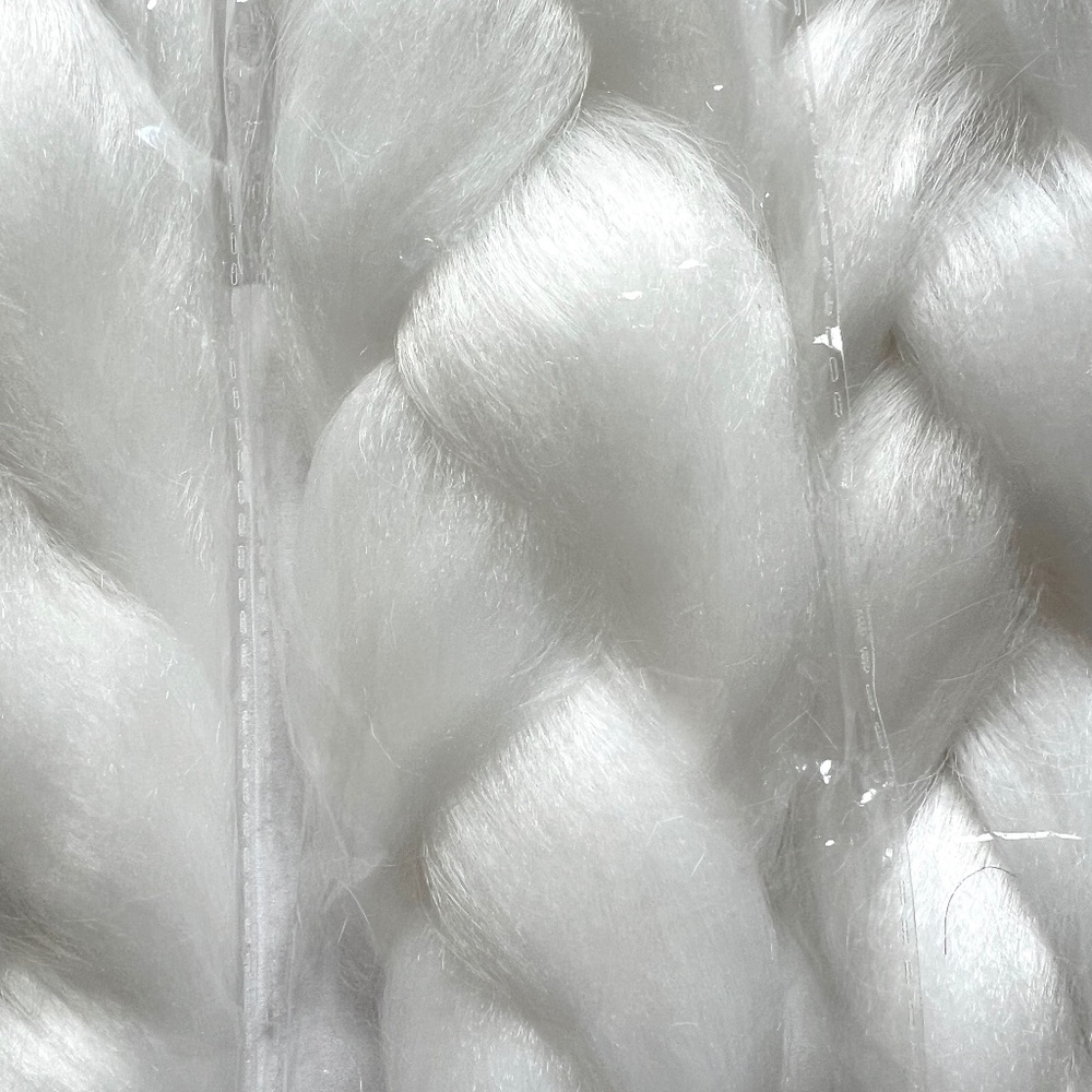 Jumbo Braid 24 Inch 4 pack Hair Extensions Synthetic Hair Bundles Braiding WHITE - Picture 4 of 6